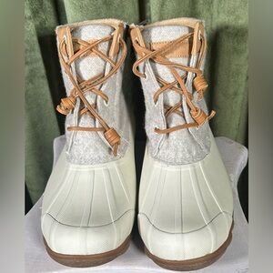 Sperry Women's Saltwater Wool Embossed Duck Boots